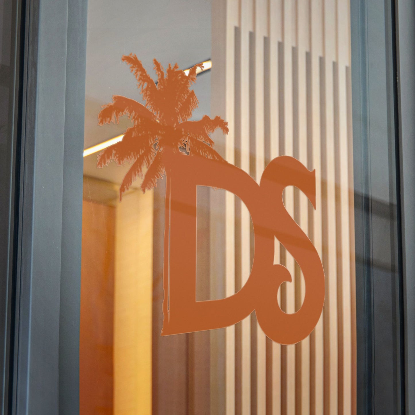 DS Palm Logo Die-Cut Sticker — Tropical Monogram Decal