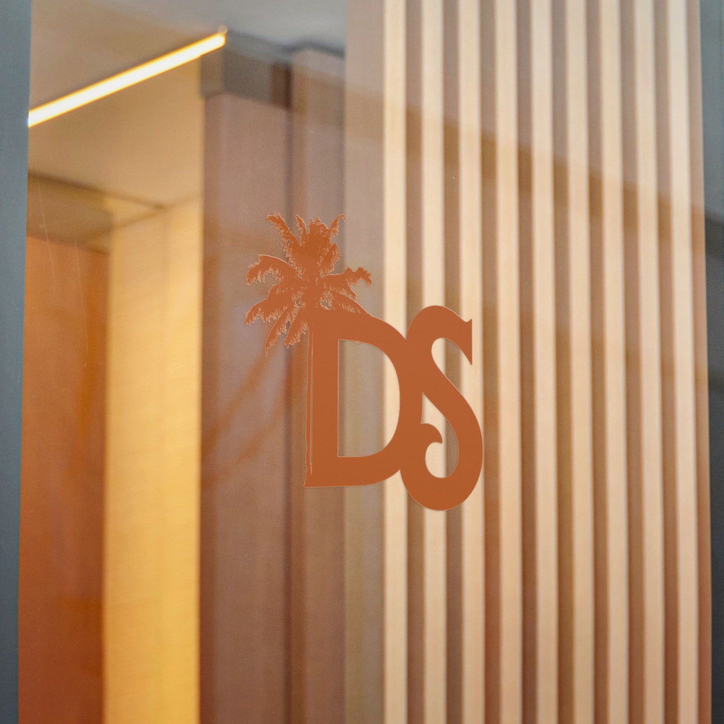 DS Palm Logo Die-Cut Sticker — Tropical Monogram Decal