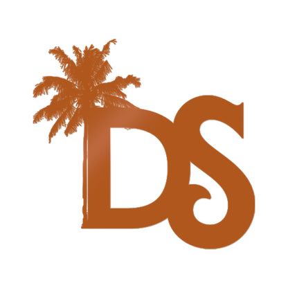 DS Palm Logo Die-Cut Sticker — Tropical Monogram Decal