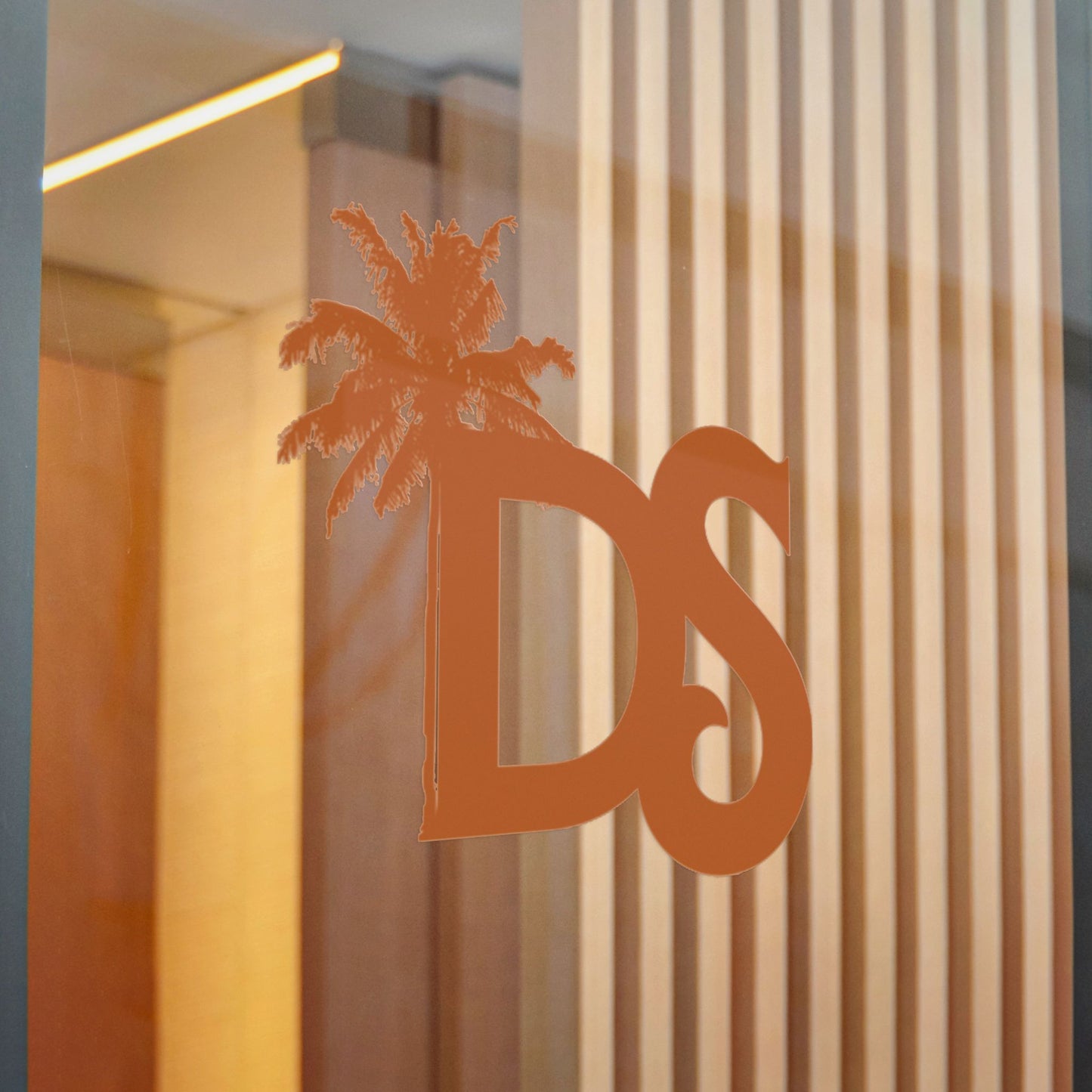 DS Palm Logo Die-Cut Sticker — Tropical Monogram Decal