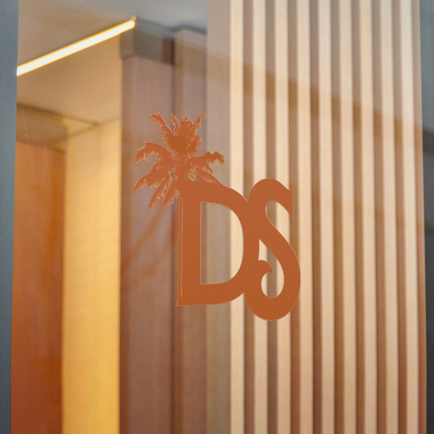 DS Palm Logo Die-Cut Sticker — Tropical Monogram Decal