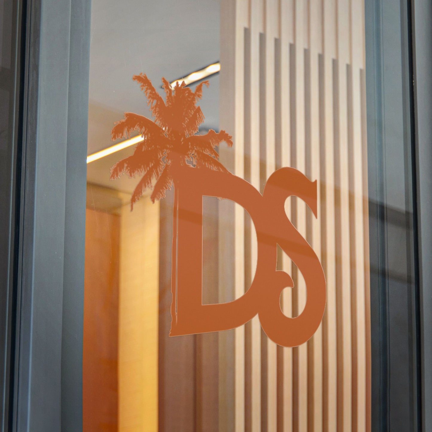 DS Palm Logo Die-Cut Sticker — Tropical Monogram Decal