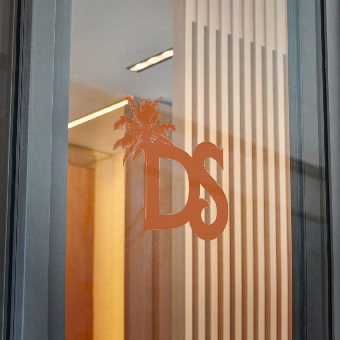 DS Palm Logo Die-Cut Sticker — Tropical Monogram Decal