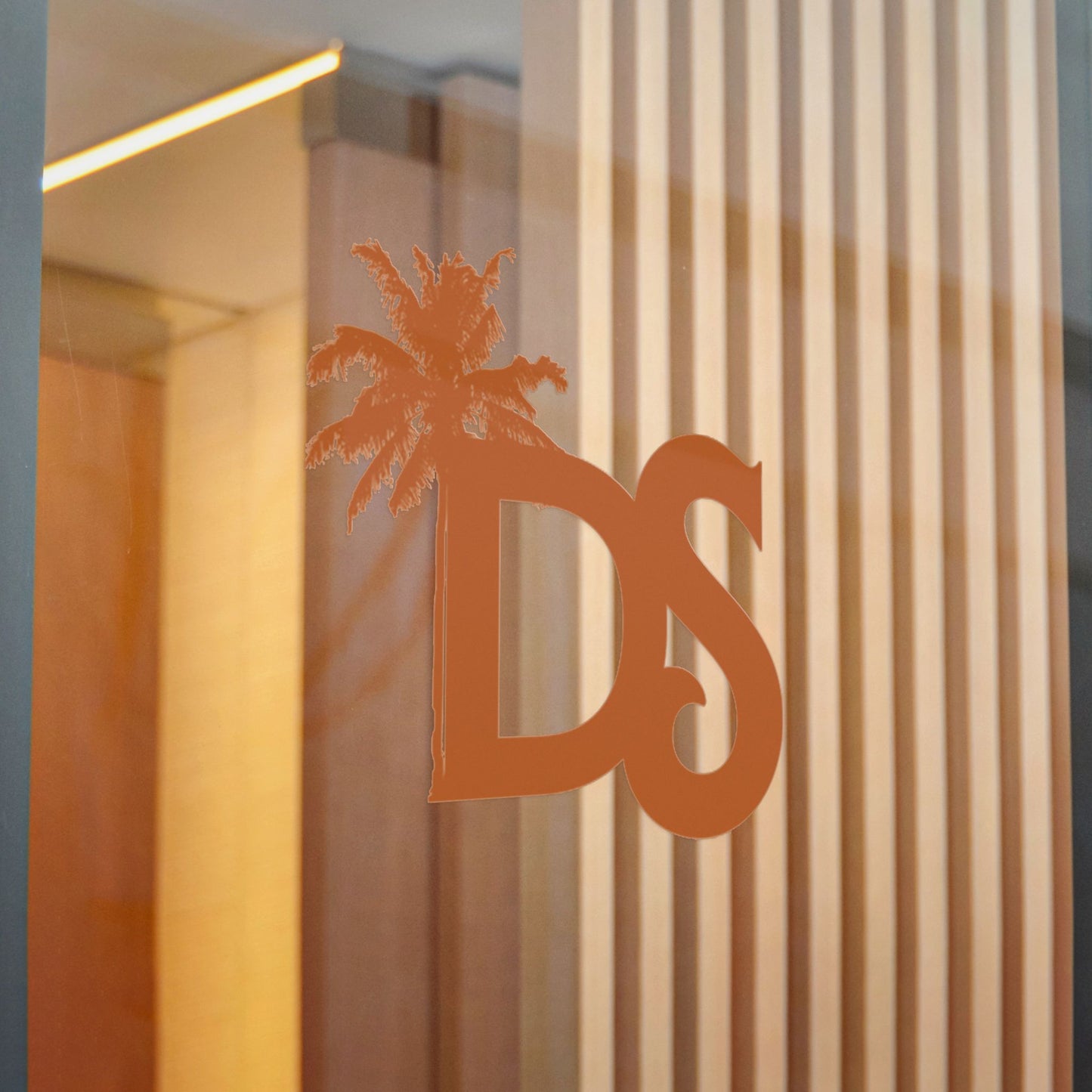 DS Palm Logo Die-Cut Sticker — Tropical Monogram Decal