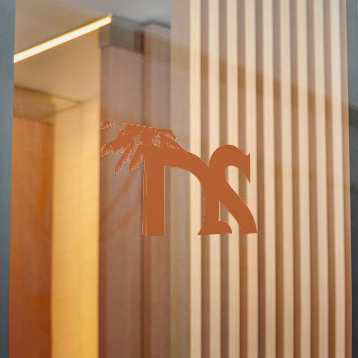 DS Palm Logo Die-Cut Sticker — Tropical Monogram Decal